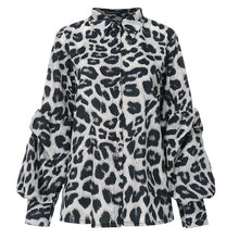 Load image into Gallery viewer, Top Fashion 2019 Celmia Women Long Puff Sleeve Blouses Shirts Lapel Buttons Casual Loose Solid Party Tops Work Blusas Plus Size