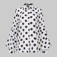 Load image into Gallery viewer, Top Fashion 2019 Celmia Women Long Puff Sleeve Blouses Shirts Lapel Buttons Casual Loose Solid Party Tops Work Blusas Plus Size
