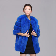 Load image into Gallery viewer, Women Winter Fluffy Faux Fur Coat High-Quality Thick Imitated Fox Fur Overcoat Female Warm Outwear