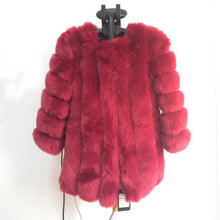 Load image into Gallery viewer, Women Winter Fluffy Faux Fur Coat High-Quality Thick Imitated Fox Fur Overcoat Female Warm Outwear