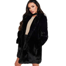 Load image into Gallery viewer, HCYO Autumn Winter Women Fur Coat Plus Size 3XL Covered Button Furry Faux Fur Coats Women&#39;s Long Loose Soft Rabbit Fur Overcoat