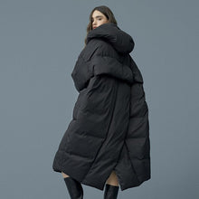 Load image into Gallery viewer, S- 7XL plus size Winter oversize Warm Duck down coat female X-Long Down Warm Jacket Hooded Cocoon style thick warm Parkas F192