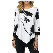 Load image into Gallery viewer, Shirt Women Spring Autumn  O-neck Blouse 3/4 Sleeve Casual Printing Button Female fashion shirt Tops Plus Size StreetShirt