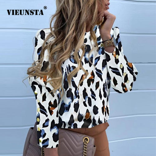 3XL Women Office Lady Back Metal Buttons Blouse Sexy O Neck Long Sleeve Elegant Shirt 2019 Autumn Solid Women Tops Drop Shipping