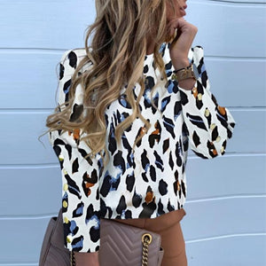 3XL Women Office Lady Back Metal Buttons Blouse Sexy O Neck Long Sleeve Elegant Shirt 2019 Autumn Solid Women Tops Drop Shipping