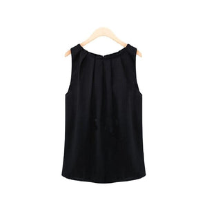 womens tops and blouses white black women's blouses Sleeveless black shirt blouses women 2018 summer hot dropship office women