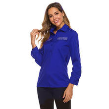 Load image into Gallery viewer, Women Blouses 2020 Fashion Long Sleeve Turn Down Collar Office Shirt Leisure Blouse Shirt Casual Tops Plus Size Blusas Femininas