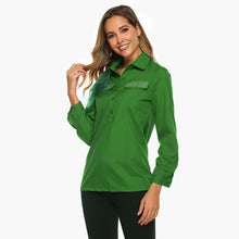 Load image into Gallery viewer, Women Blouses 2020 Fashion Long Sleeve Turn Down Collar Office Shirt Leisure Blouse Shirt Casual Tops Plus Size Blusas Femininas