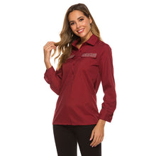 Load image into Gallery viewer, Women Blouses 2020 Fashion Long Sleeve Turn Down Collar Office Shirt Leisure Blouse Shirt Casual Tops Plus Size Blusas Femininas