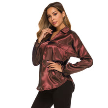 Load image into Gallery viewer, Women Blouses 2019 Fashion Long Sleeve Turn Down Collar Office Shirt Leisure Blouse Shirt Casual Tops Plus Size Blusas Femininas