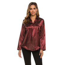 Load image into Gallery viewer, Women Blouses 2019 Fashion Long Sleeve Turn Down Collar Office Shirt Leisure Blouse Shirt Casual Tops Plus Size Blusas Femininas