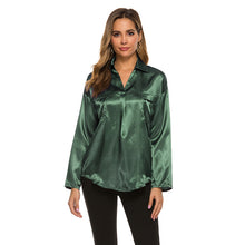 Load image into Gallery viewer, Women Blouses 2019 Fashion Long Sleeve Turn Down Collar Office Shirt Leisure Blouse Shirt Casual Tops Plus Size Blusas Femininas