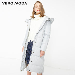 Vero Moda new detachable rabbit fur hooded long down jacket women | 318312503