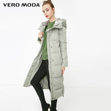 Load image into Gallery viewer, Vero Moda new detachable rabbit fur hooded long down jacket women | 318312503